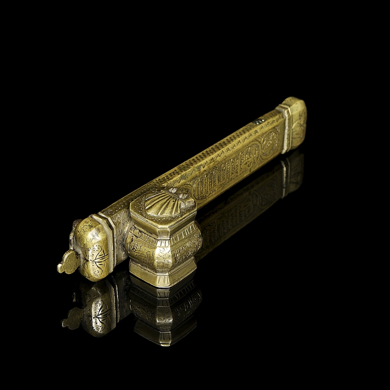 Ottoman travel inkwell with pen holder, 19th century