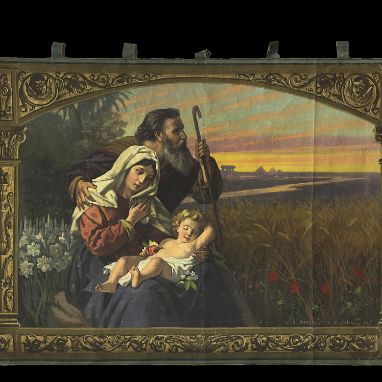 P. D. Soler (20th century) ‘The Holy Family Fleeing to Egypt’, 1927