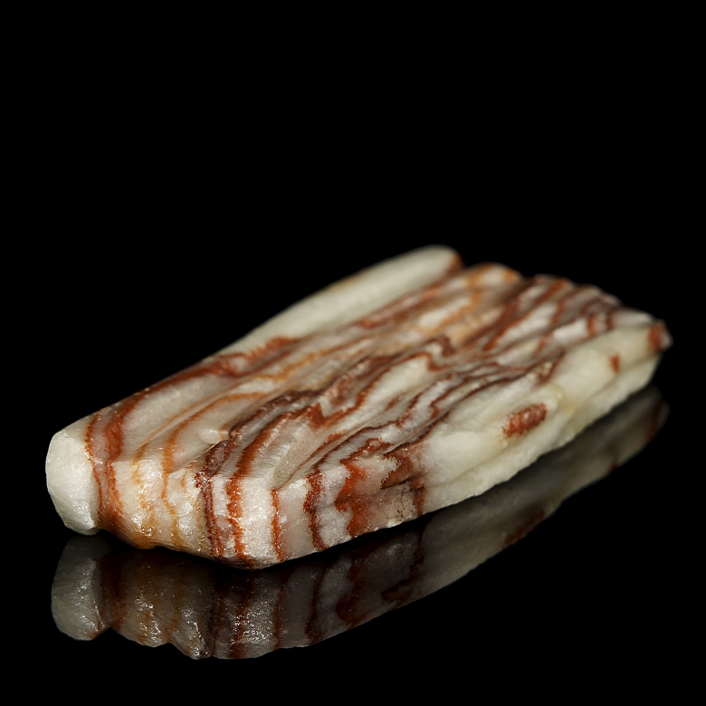 Carved Stone Pendant “Streaky Bacon”, 20th Century
