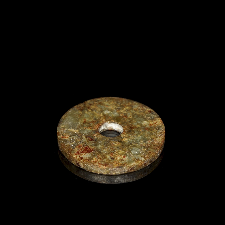 Carved jade disc ‘Bi’, Liangzhu culture - 4