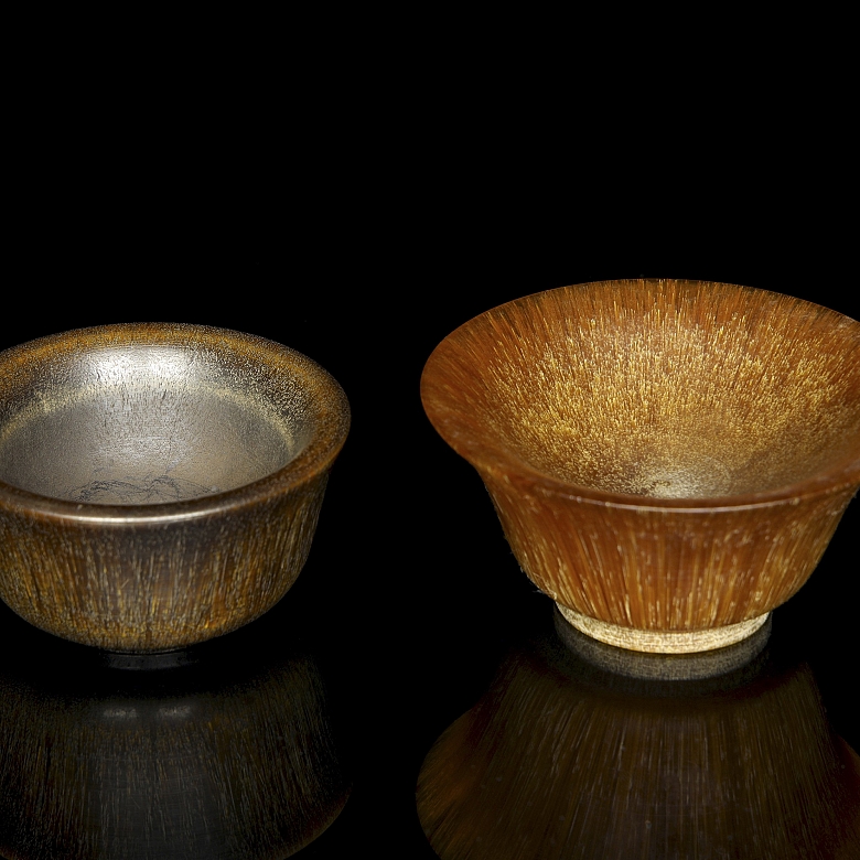 Dos cuencos tallados, s.XX