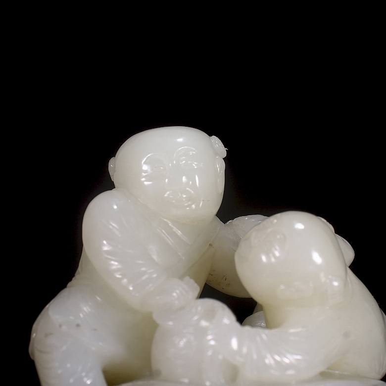 Figura de jade blanco