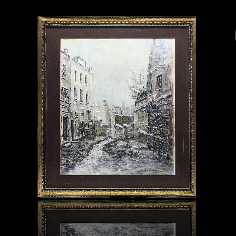 Juan Sevilla Sáez (1922) “Vista de calle”