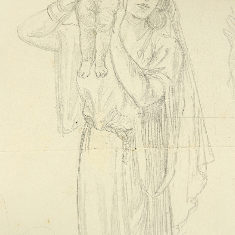 Enrique Pertegás Ferrer (1884-1962) Dos bocetos 