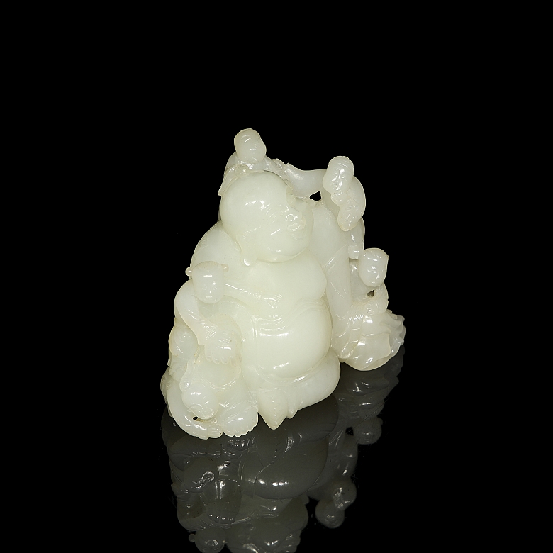 Figura de jade blanco 