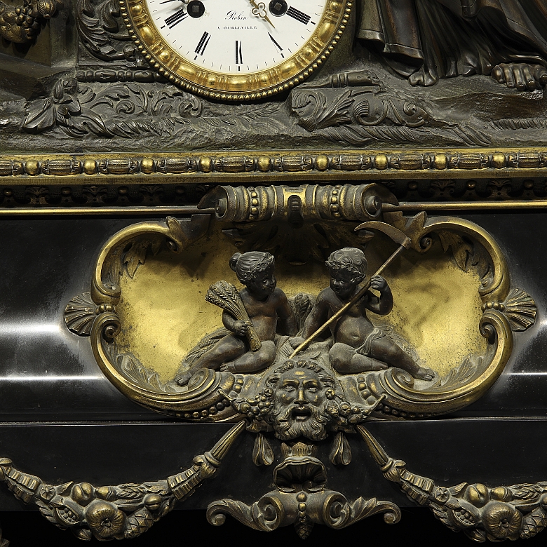Gran reloj de sobremesa francés, s.XIX