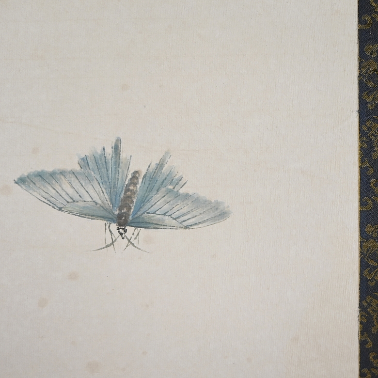 Chinese painting “Chrysanthemums and stone rock,” signed Qi Baishi