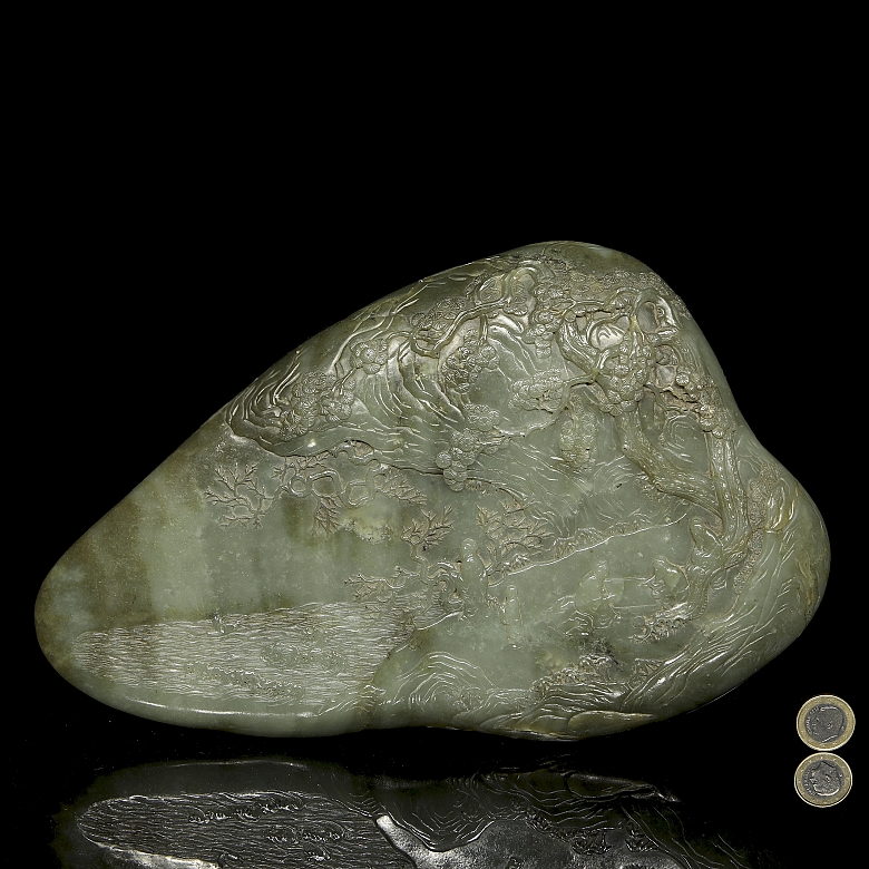 Roca de jade tallada 
