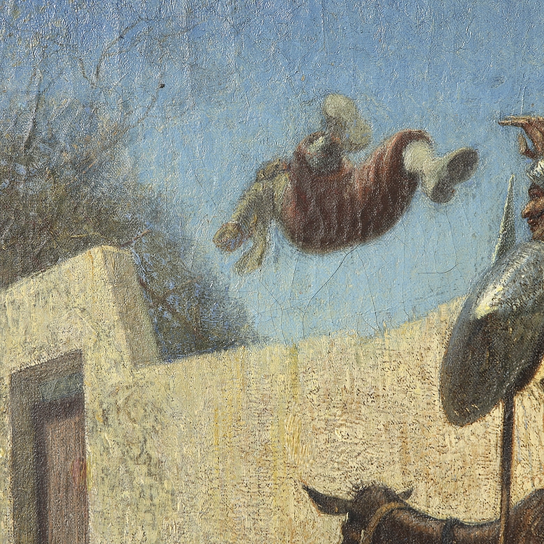 19th century French School ‘Sancho manteado’, circle of Paul Gustave Doré - 2