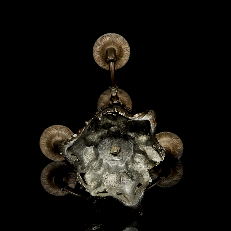 Candelabro de bronce, s.XX - 3