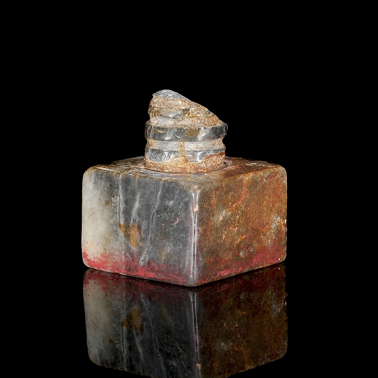 Carved Shoushan stone seal, Qing dynasty