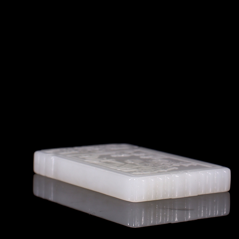 Placa de jade blanco de Hetian