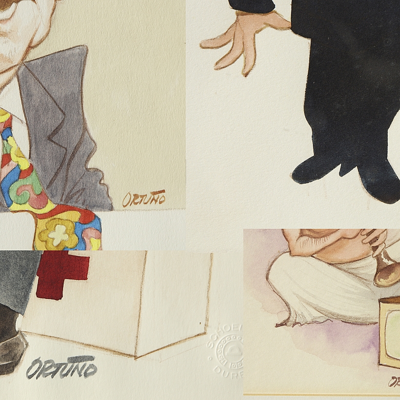 Alfonso Ortuño (1942) “Set of Caricatures” - 7