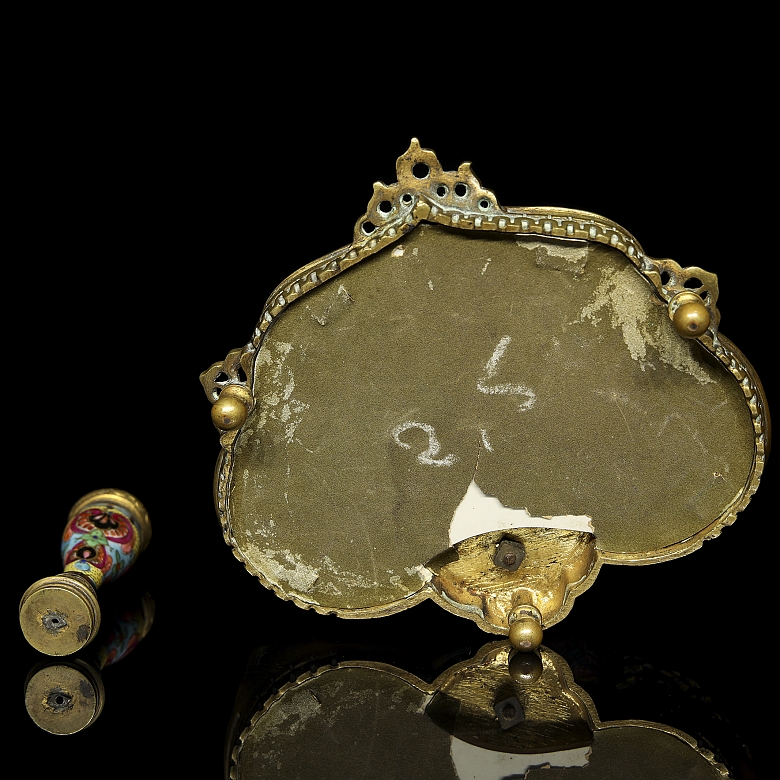 Set of enamelled scribe and stamp seal, 18th-19th century - 7