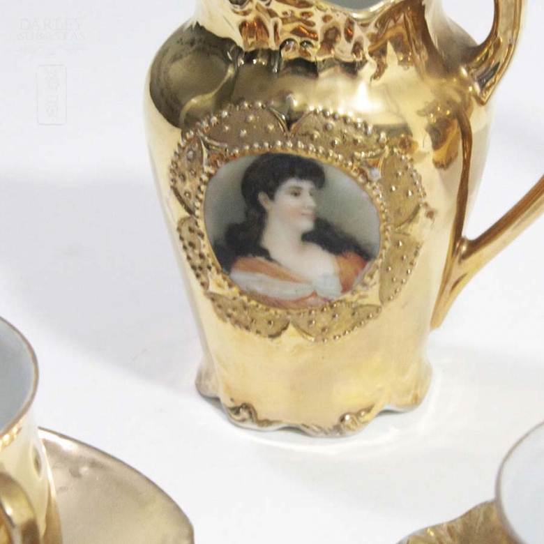 Juego de cafe dorado - 2