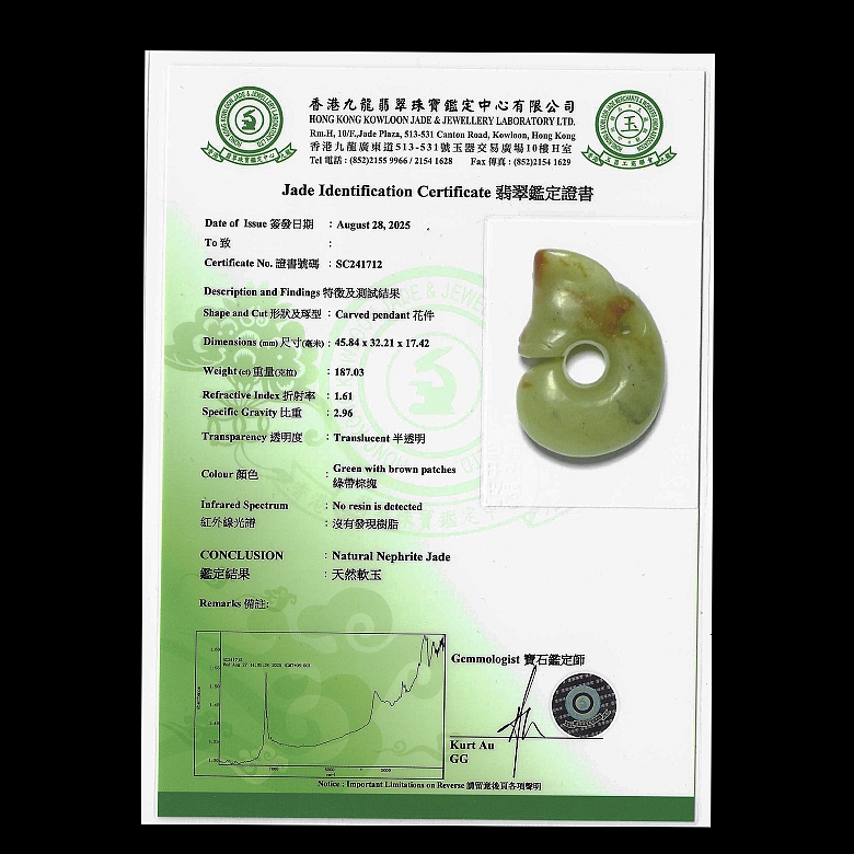 Colgante de jade 