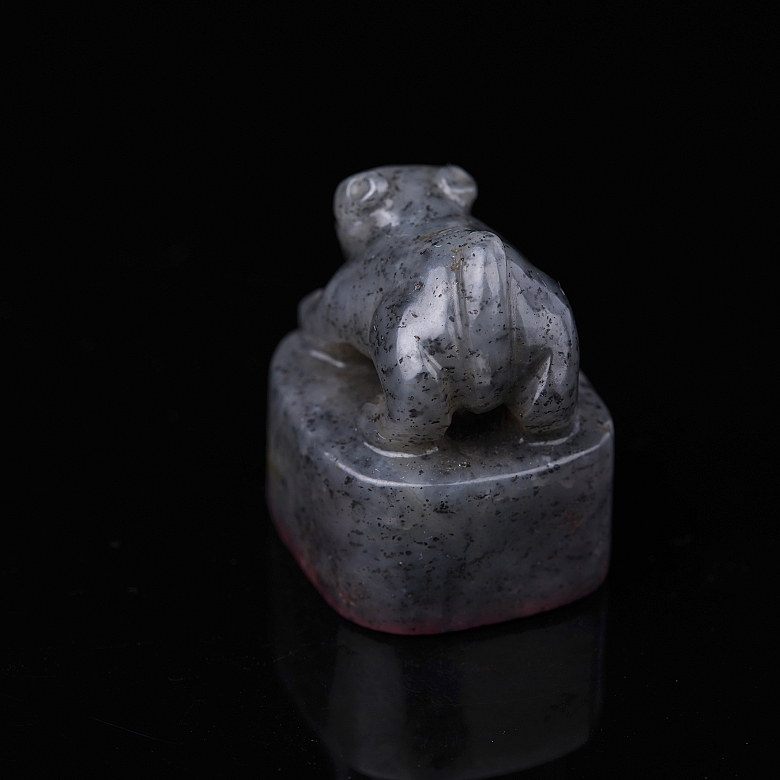 Sello de jade gris de Hetian