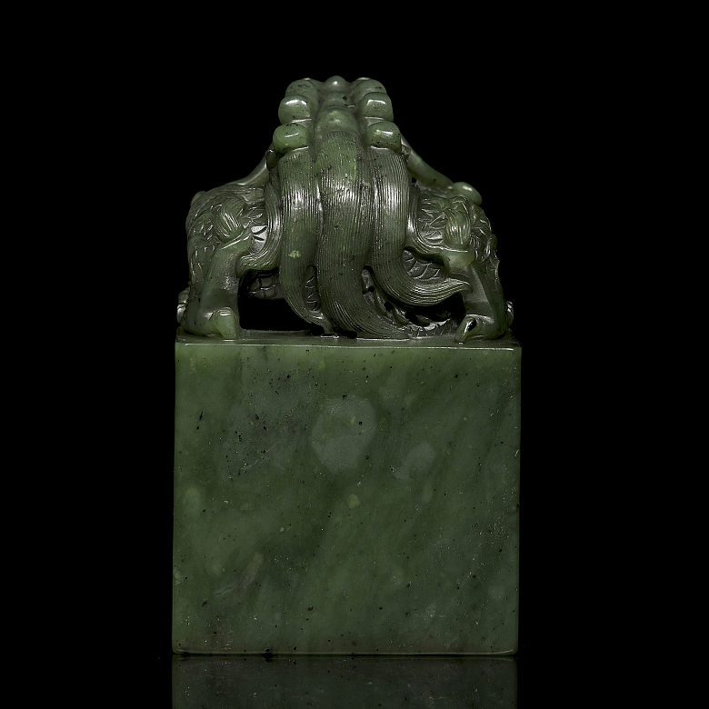 Sello de verde jade espinaca