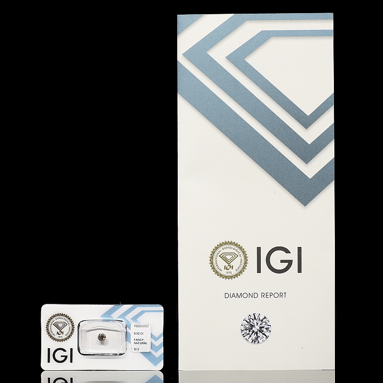 Diamante natural talla brillante, 0.52 ct, certificado IGI - 4