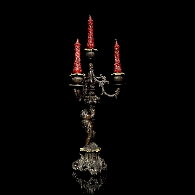 Bronze candelabrum, 20th century - 17