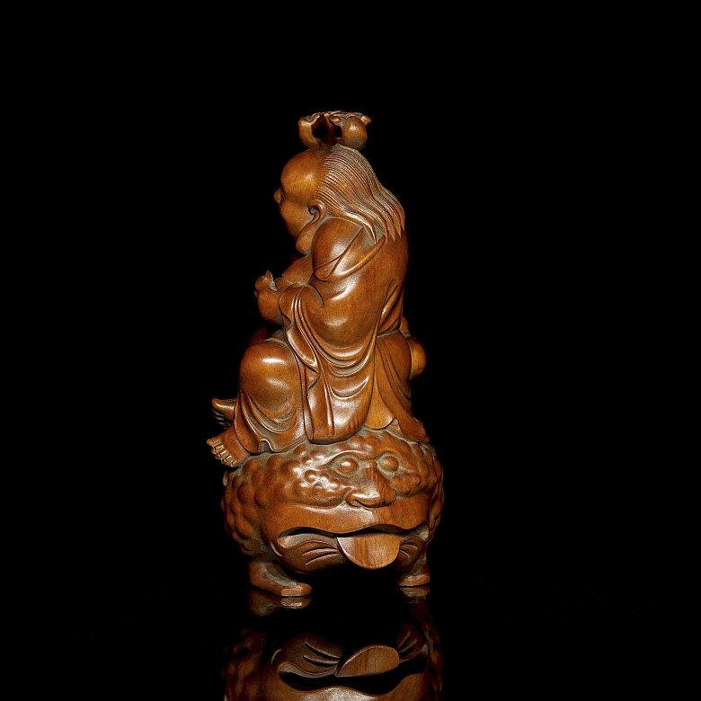 Boxwood figure “Buddha”, Qing dynasty - 3