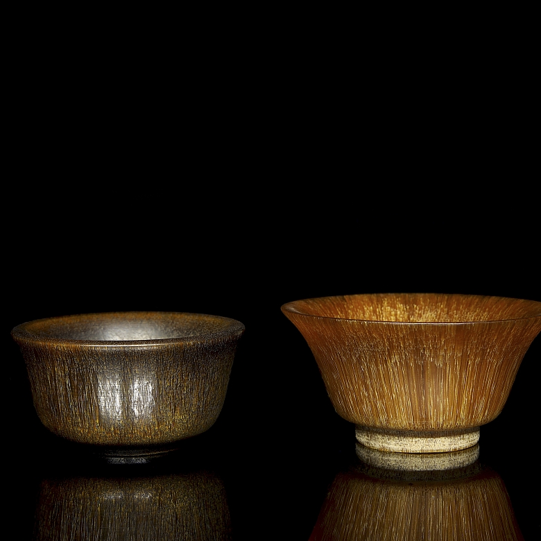 Dos cuencos tallados, s.XX