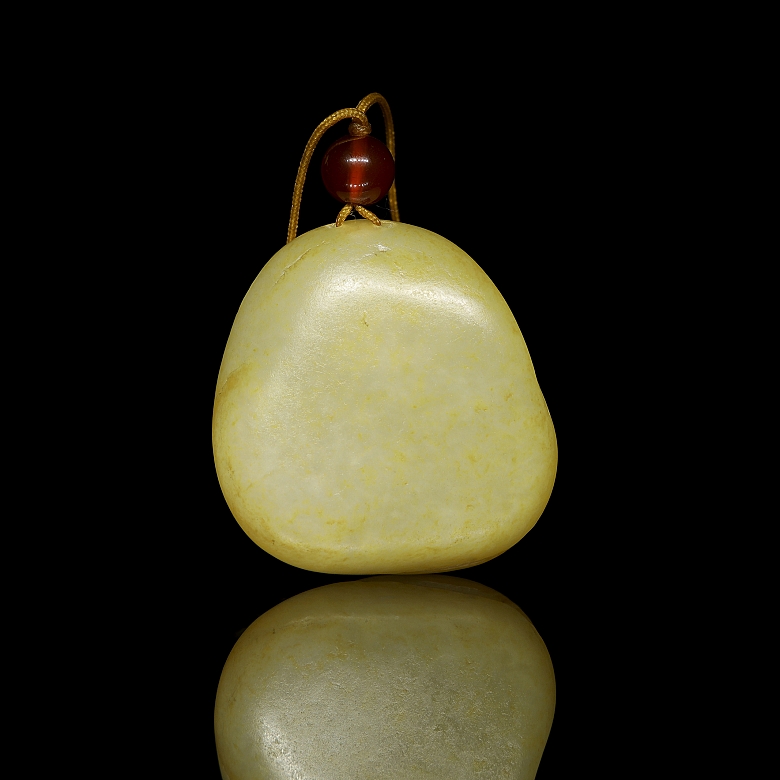 Jade pendant ‘Bird with lingzhi’, Qing dynasty - 1
