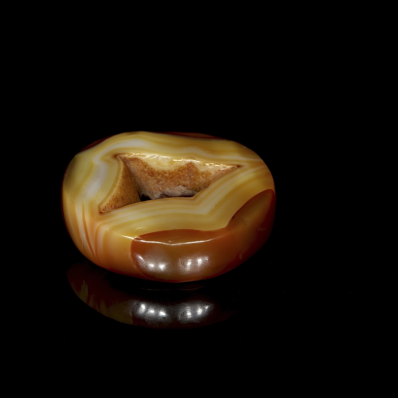 Colgante de ágata tallada, dinastía Zhou - 4