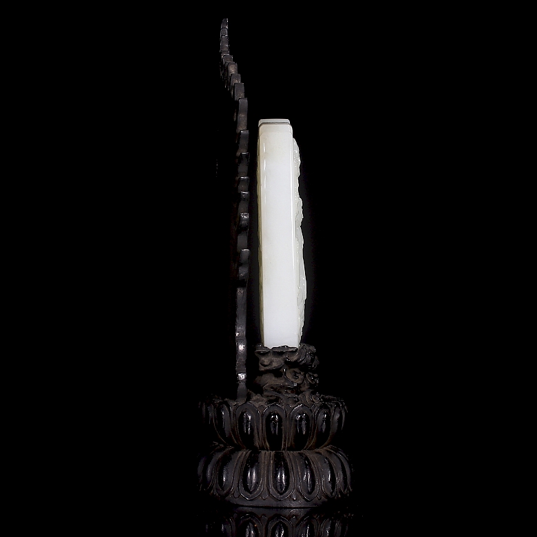 Biombo de jade blanco de Hetian 