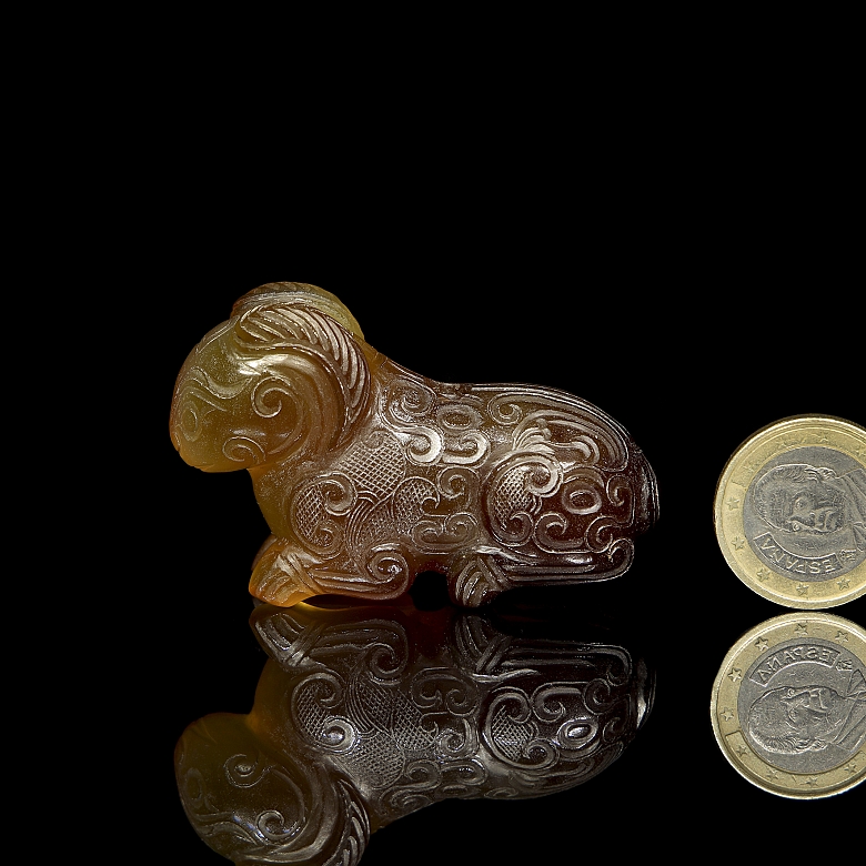 Figura de ágata tallada