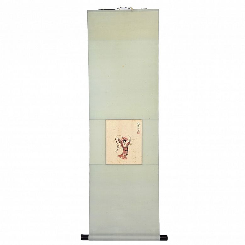 Chinese painting “Opera Figure,” signed Cheng Shifa