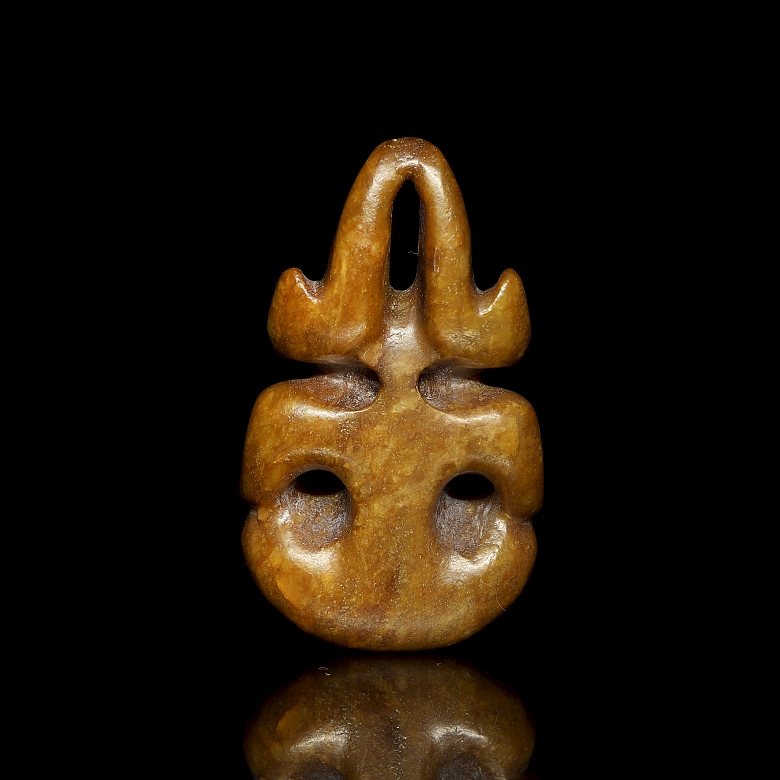 Carved jade figure “Sun God,” Hongshan culture