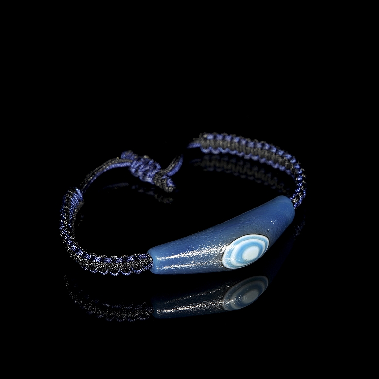 Cuenta Dizi de ágata azul, dinastía Tang