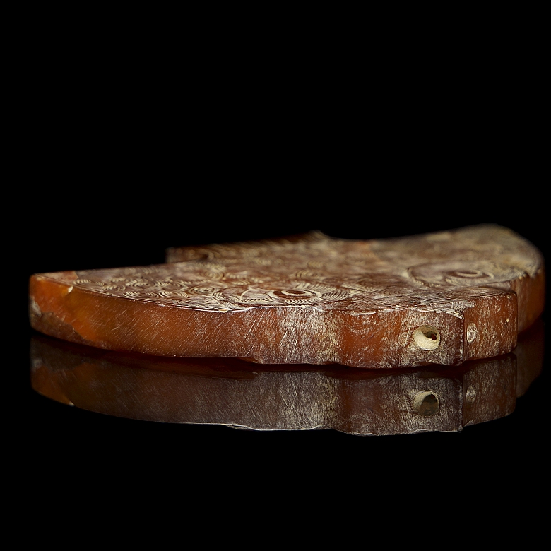 Carved jade figure ‘Bird’, Liangzhu culture