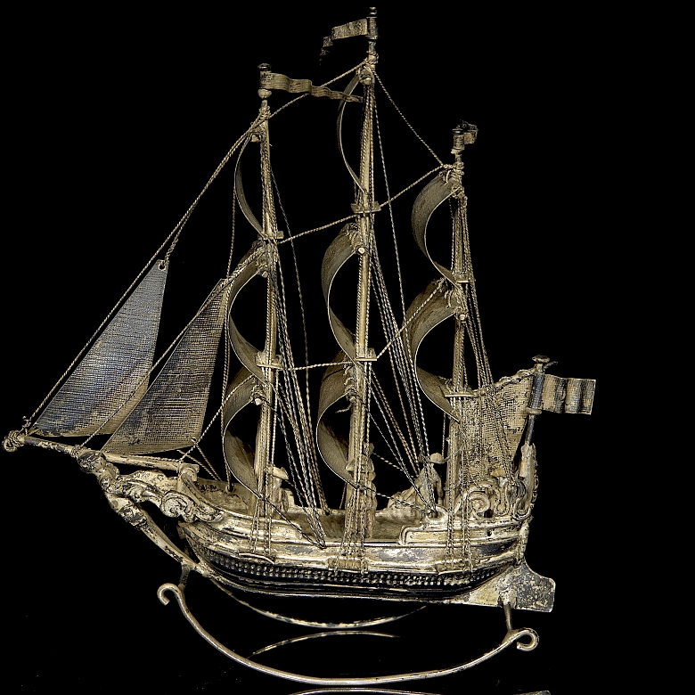 Pareja de piezas de plata, s.XX