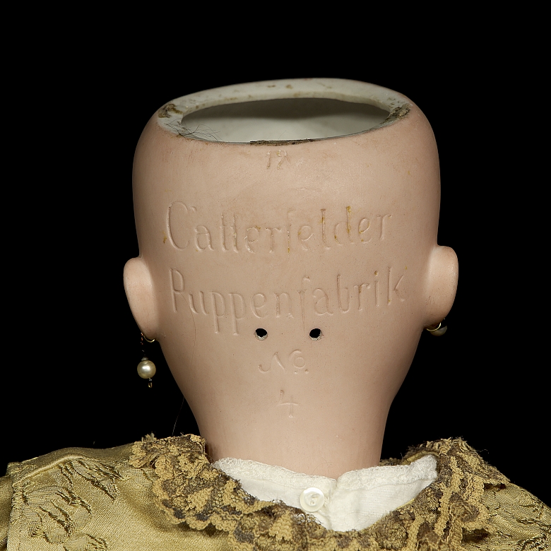 Muñeca de porcelana, Catterfelder Puppenfabrik, Alemania, c. 1910-1920