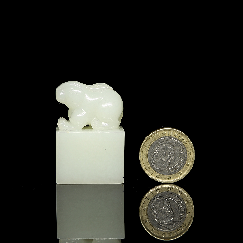 Sello de jade blanco