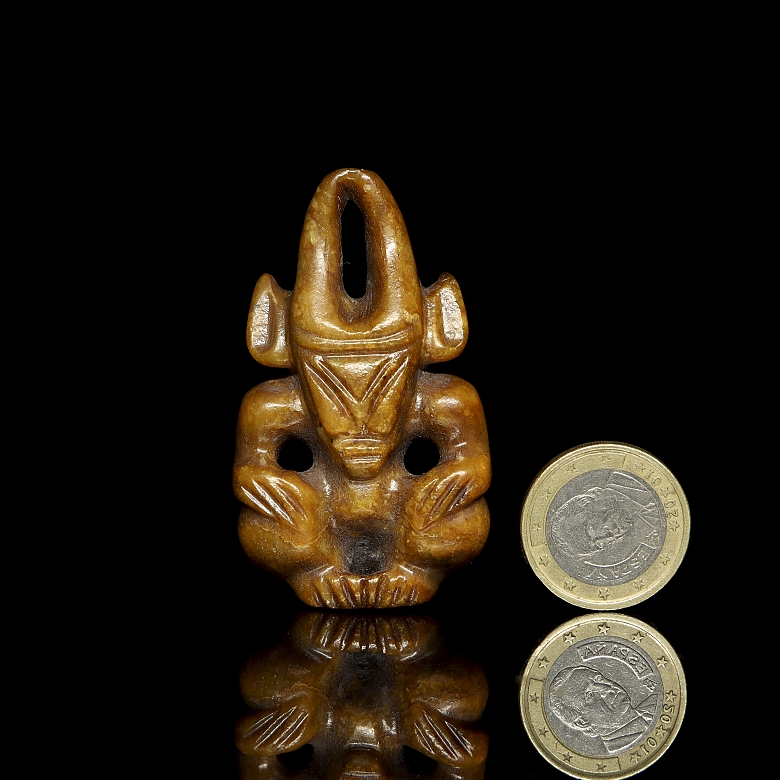Carved jade figure “Sun God,” Hongshan culture