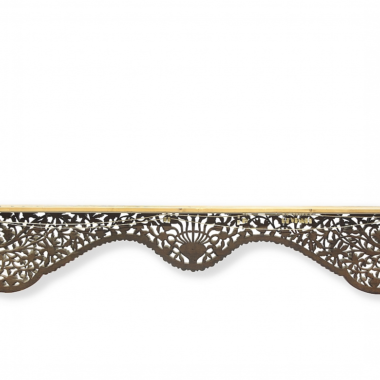 Cubre cortinas de madera lacada 