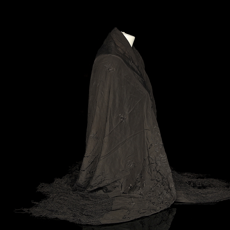 Mantón de Manila negro, s.XX