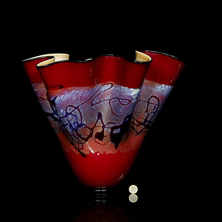 迈克尔·努罗（1949–2015）艺术玻璃器皿 - 7