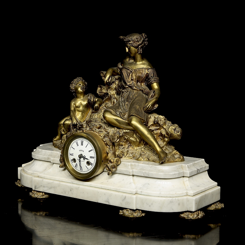 VIMA table clock, ‘Allegory’, 20th century - 3