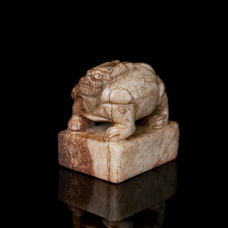 Carved jade seal ‘Dragon turtle’, Qing dynasty