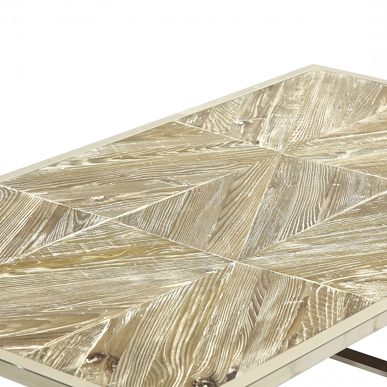 Coffee table in oak and steel legs - 10