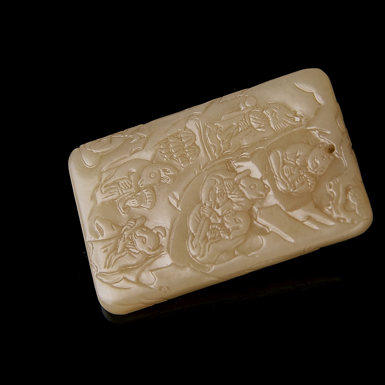 Placa de jade amarillo 