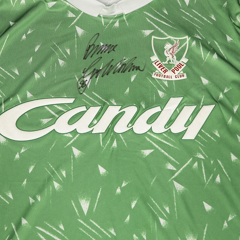 Liverpool Football Club 1981-1984 goalkeeper shirt, Bruce Grobbelar, signed and certified. - 1