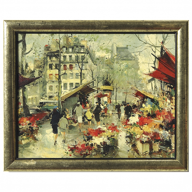 费尔南·克拉韦尔 Fernand Claver（1918-约1961年）《世界主义风景》