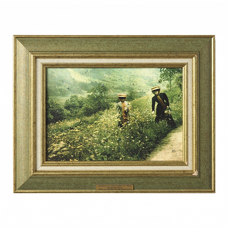 彩色照片复制品，《采花》，2003年