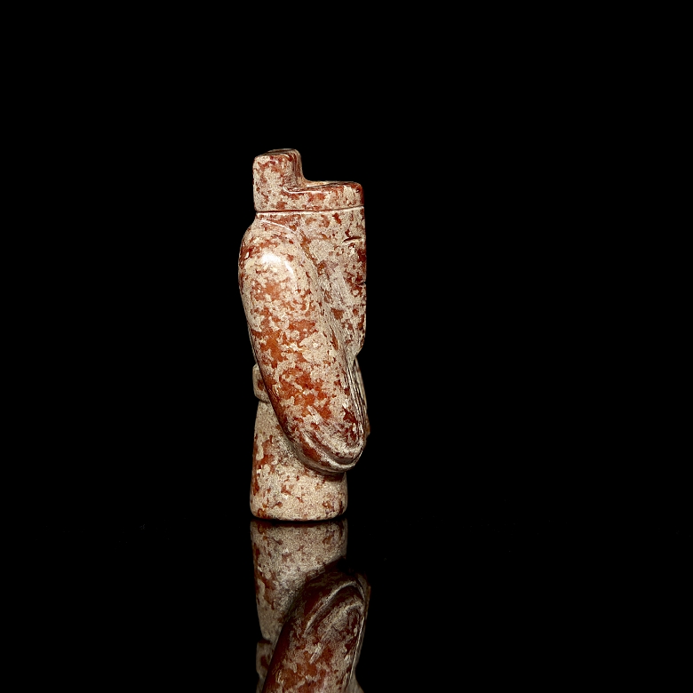 Carved jade pendant ‘Elderly Man’, Han dynasty - 1