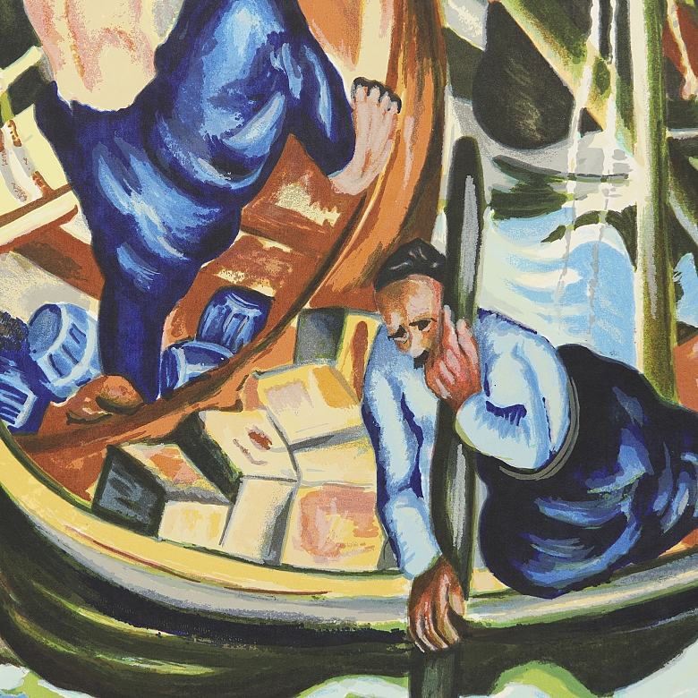 以色列·帕尔迪 Israel Paldi （1892-1979）《渔夫》1928年 - 3